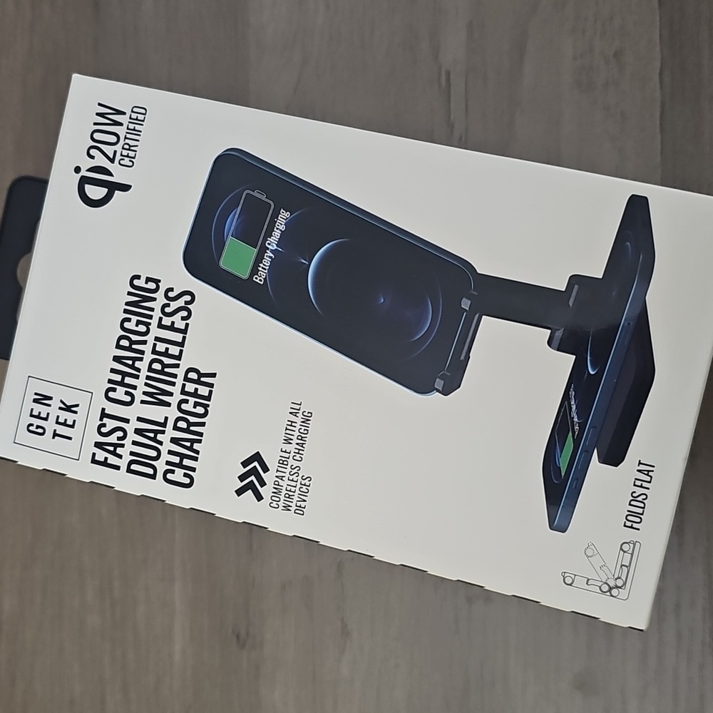 Gen Tech Black Dual Wireless Charger